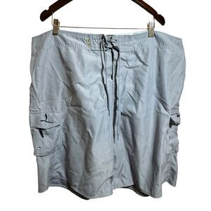 Ron Jon Surf Shop Light Blue Swim Board Shorts Mens Size 42 Swimsuit Bottoms